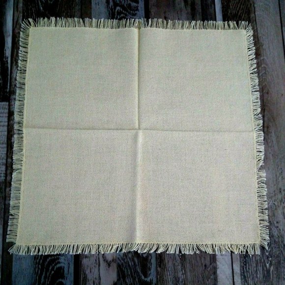 Yellow Woven Placemats W Matching Napkins Set Of 8 Cloth Buttercream Chicago - Picture 4 of 6